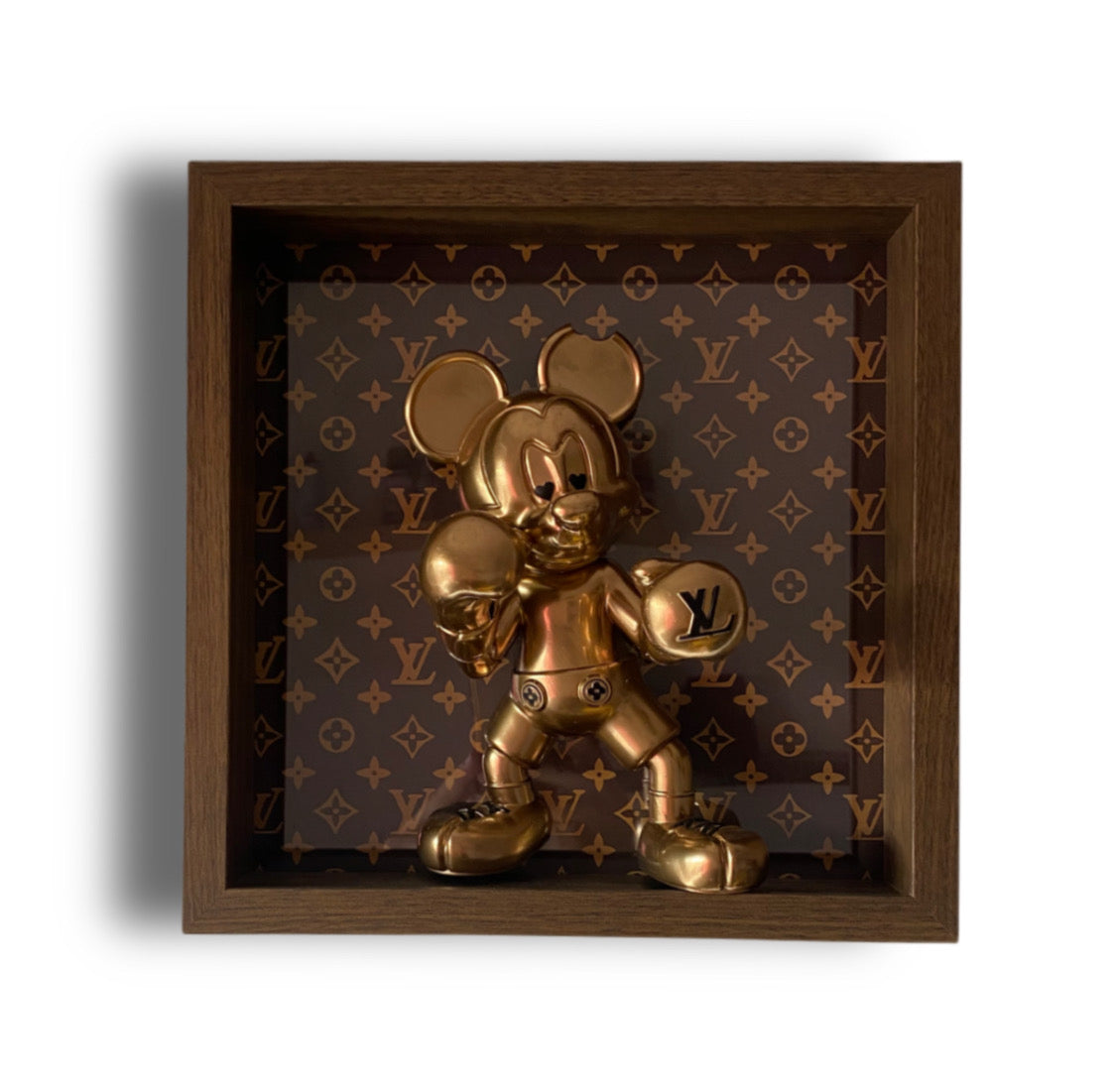 Quadro Mickey Mouse Boxer x LV Gold