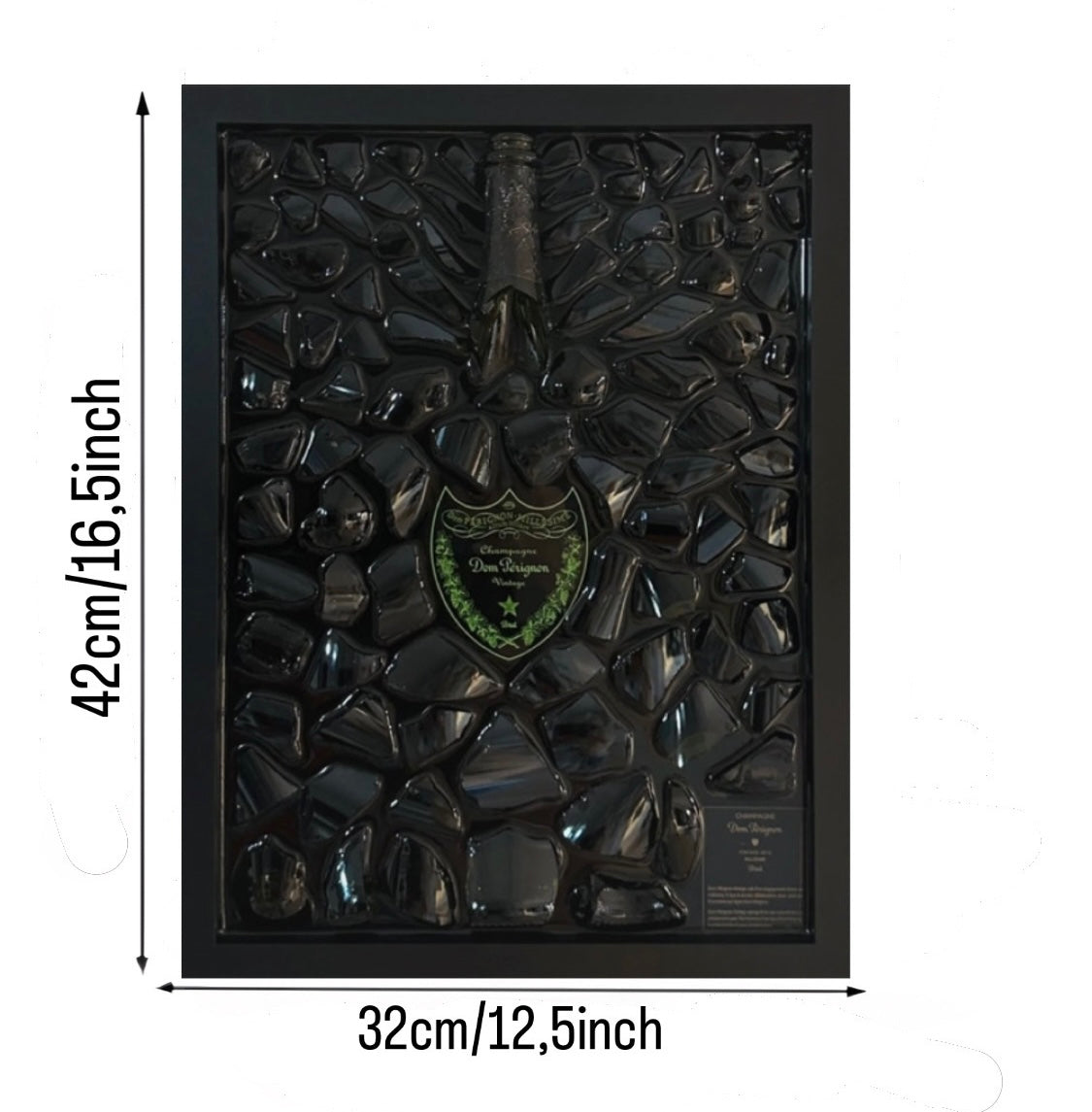 Quadro Dom Pèrignon Vintage Luminous Brut Cornice Nero Laccata