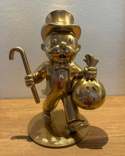 Mr. Monopoly Statua 3D con Bottino e Bastone