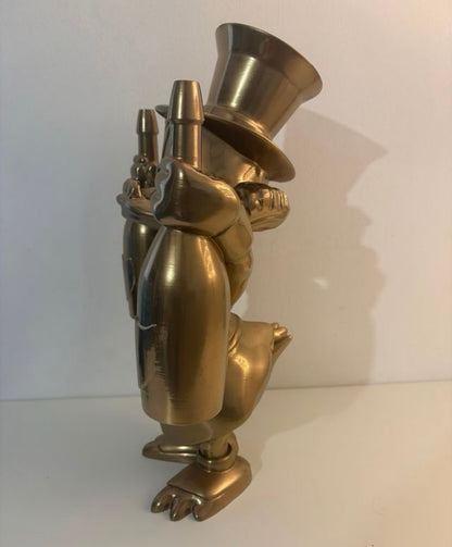 Scrooge Mc Duck Statua 3D Oro con Champagne Dom Pèrignon