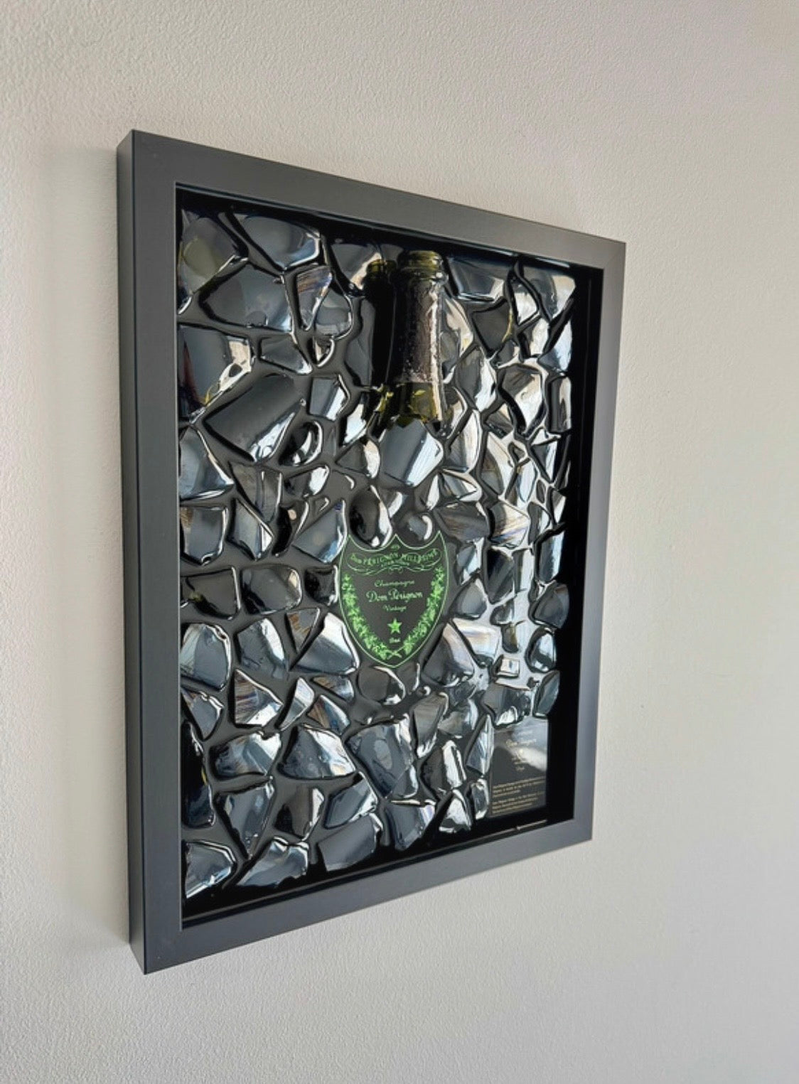 Quadro Dom Pèrignon Vintage Luminous Brut Cornice Nero Laccata