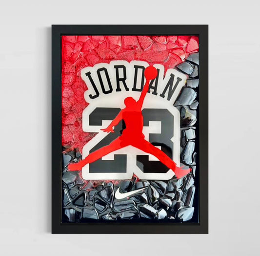Quadro Air Jordan 23 con Vetro