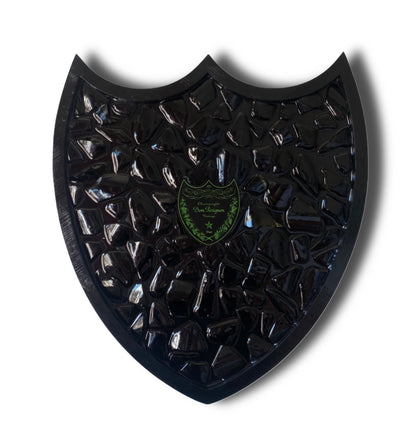 Cadre Bouclier Vert Lumineux Vintage Dom Pèrignon