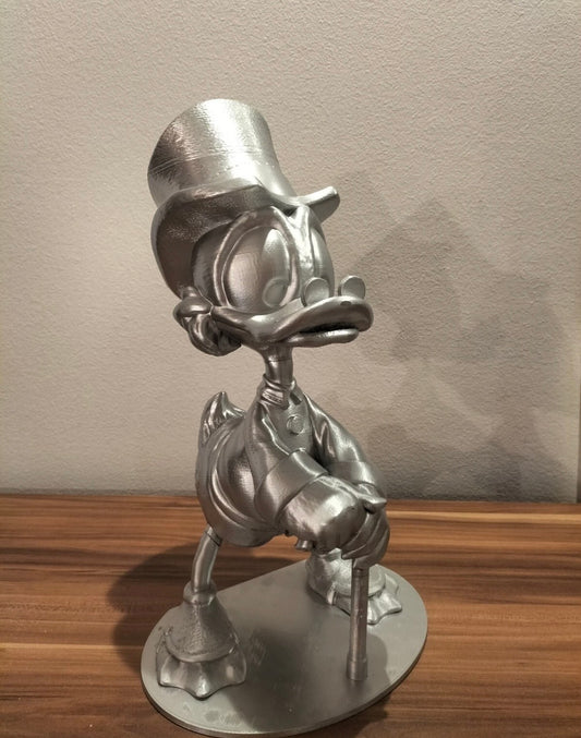 Dagobert Duck Statue mit Silberstock