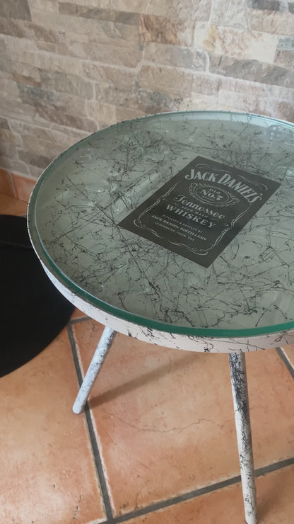 Tavolo Jack Daniel’S Whiskey Effetto Bianco Marmo