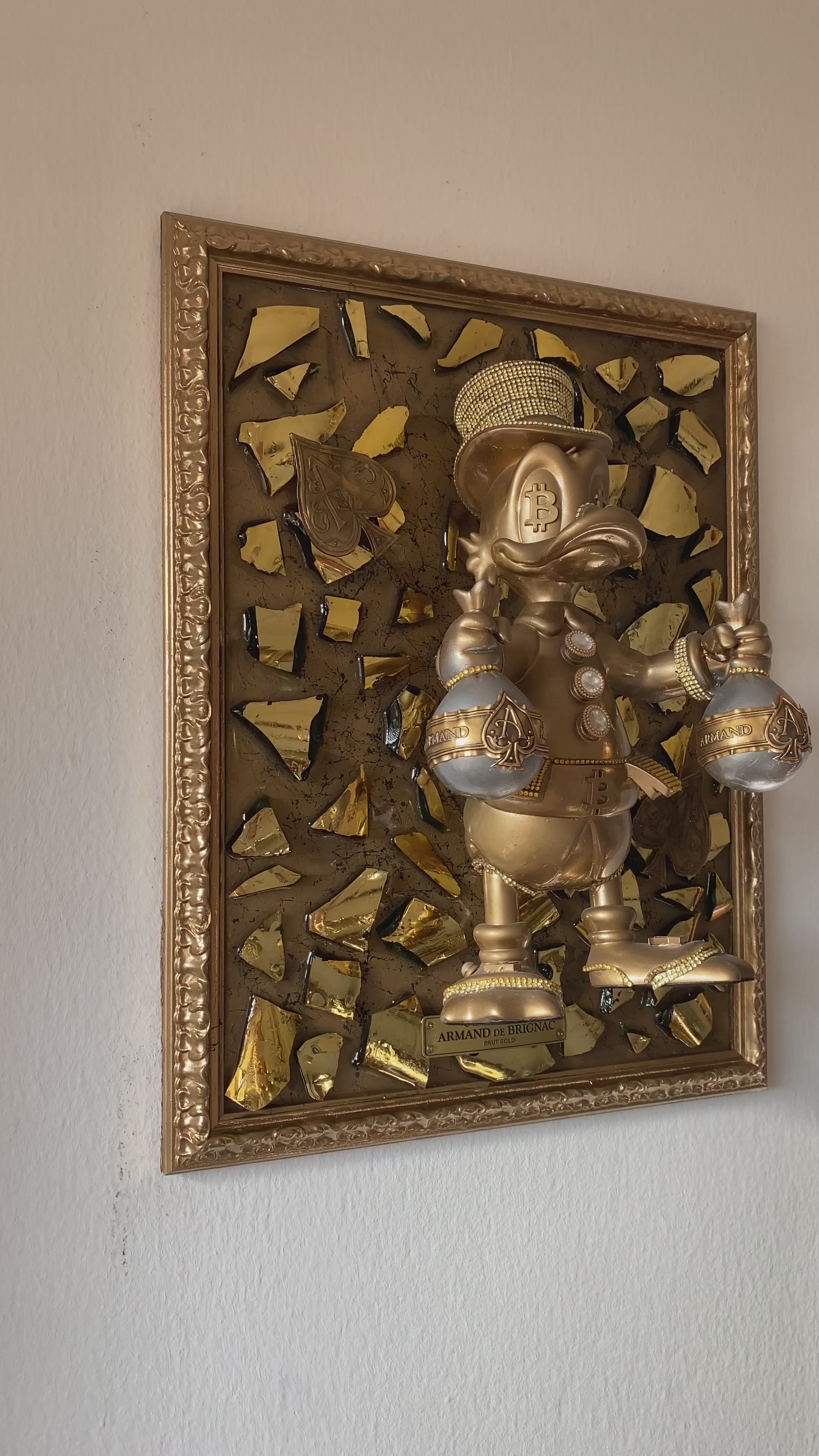 Quadro Scrooge Bitcoin x Armand De Brignac Gold 1/1 Limited Edition