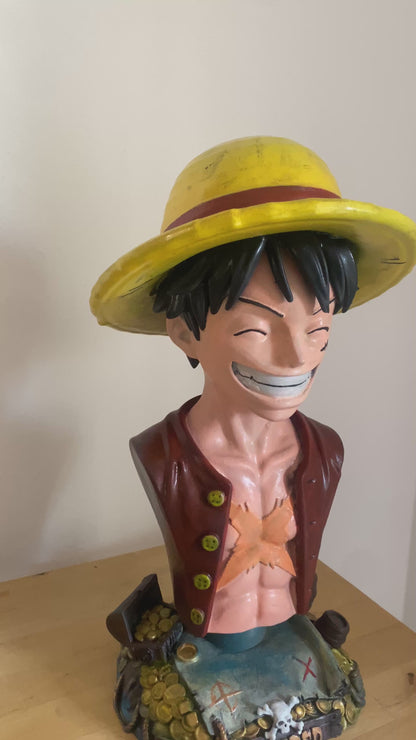 Statua Monkey D. Luffy One Piece Busto Cappello di Paia