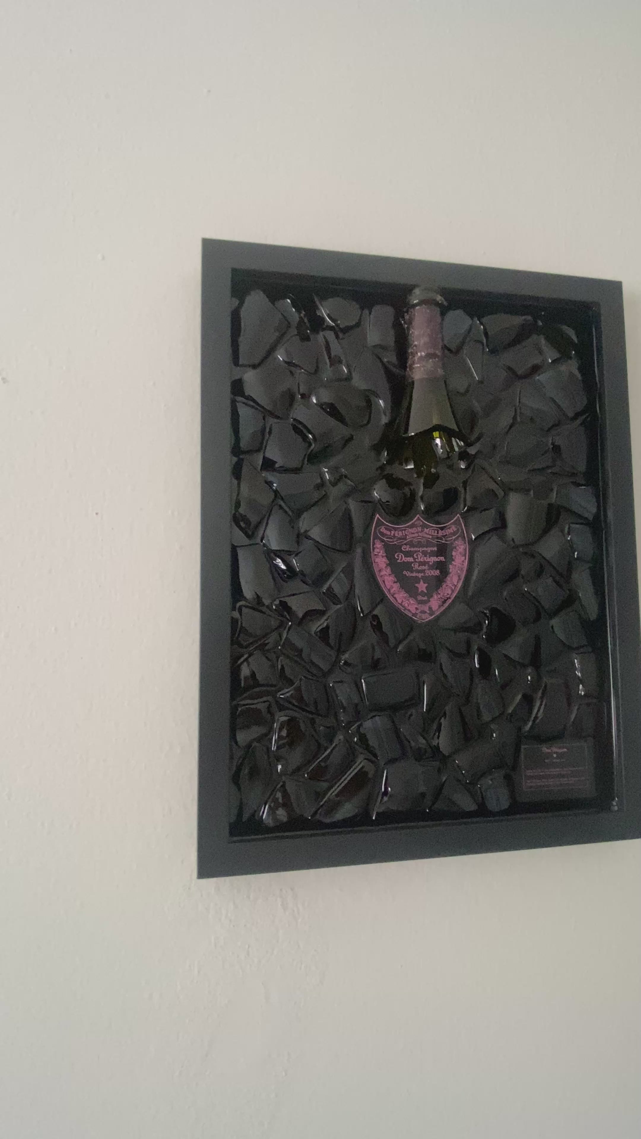 Quadro Dom Pèrignon Vintage Rosé Cornice Nero Laccata